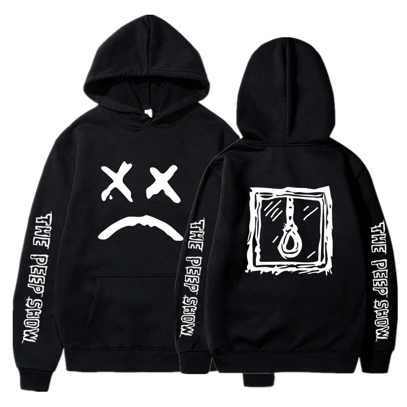 come over when you�re sober sad face hoodie 3442 - Lil Peep Shop