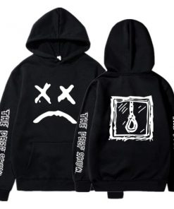 come over when you�re sober sad face hoodie 7282 - Lil Peep Shop