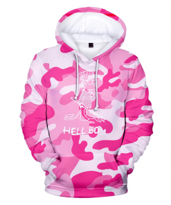 Lil Peep Hellboy Pink Camo Hoodie Wool Jacket