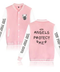 lil peep angel protect me baseball jacket 6168 - Lil Peep Shop