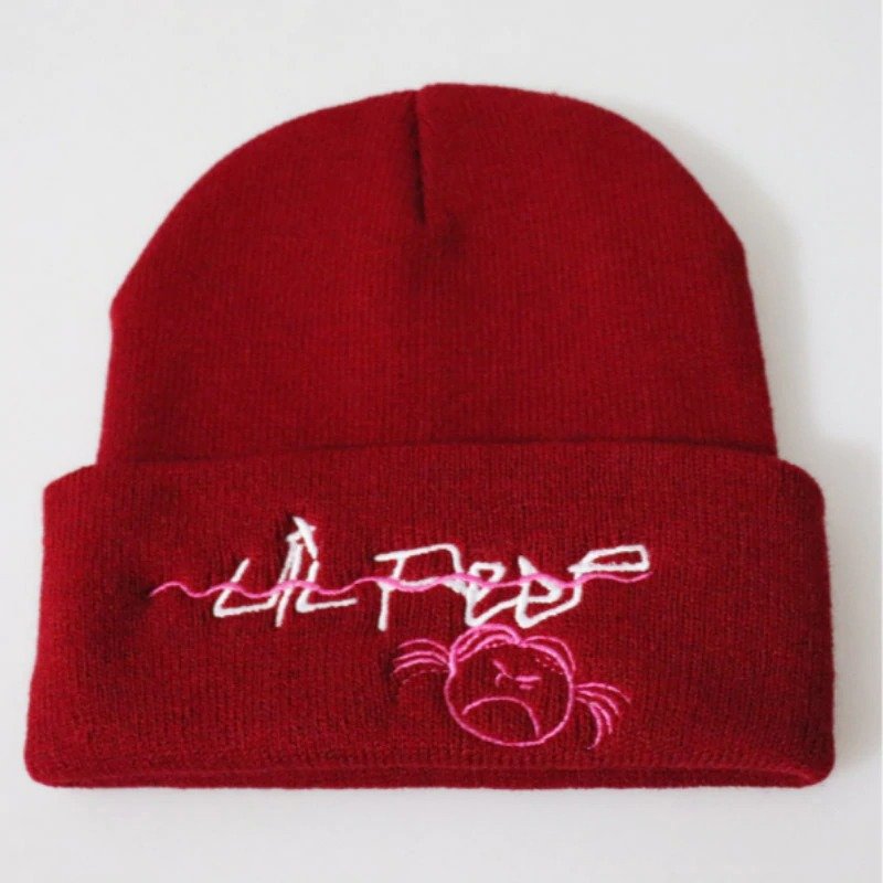 lil peep angry girl embroided beanie 2315 - Lil Peep Shop