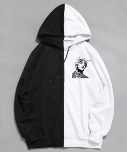 lil peep graphic dual color hoodie 1622 - Lil Peep Shop