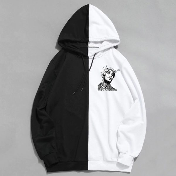 lil peep graphic dual color hoodie 8552 - Lil Peep Shop